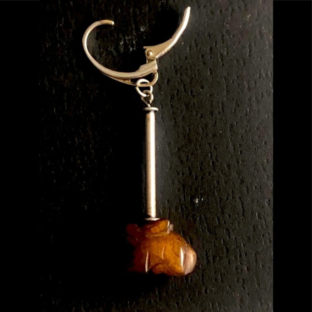 one of the kind handmade bunny earrings